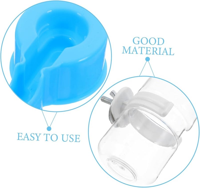 Automatic Bird Waterer Feeder 2Pcs No Mess Cage Dispenser for Parrots Cockatiels - Image 3